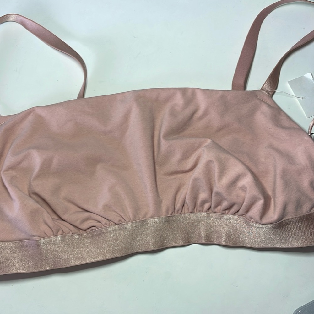 3/$30 Aerie cotton wireless bra with rouching and strappy detail | XL